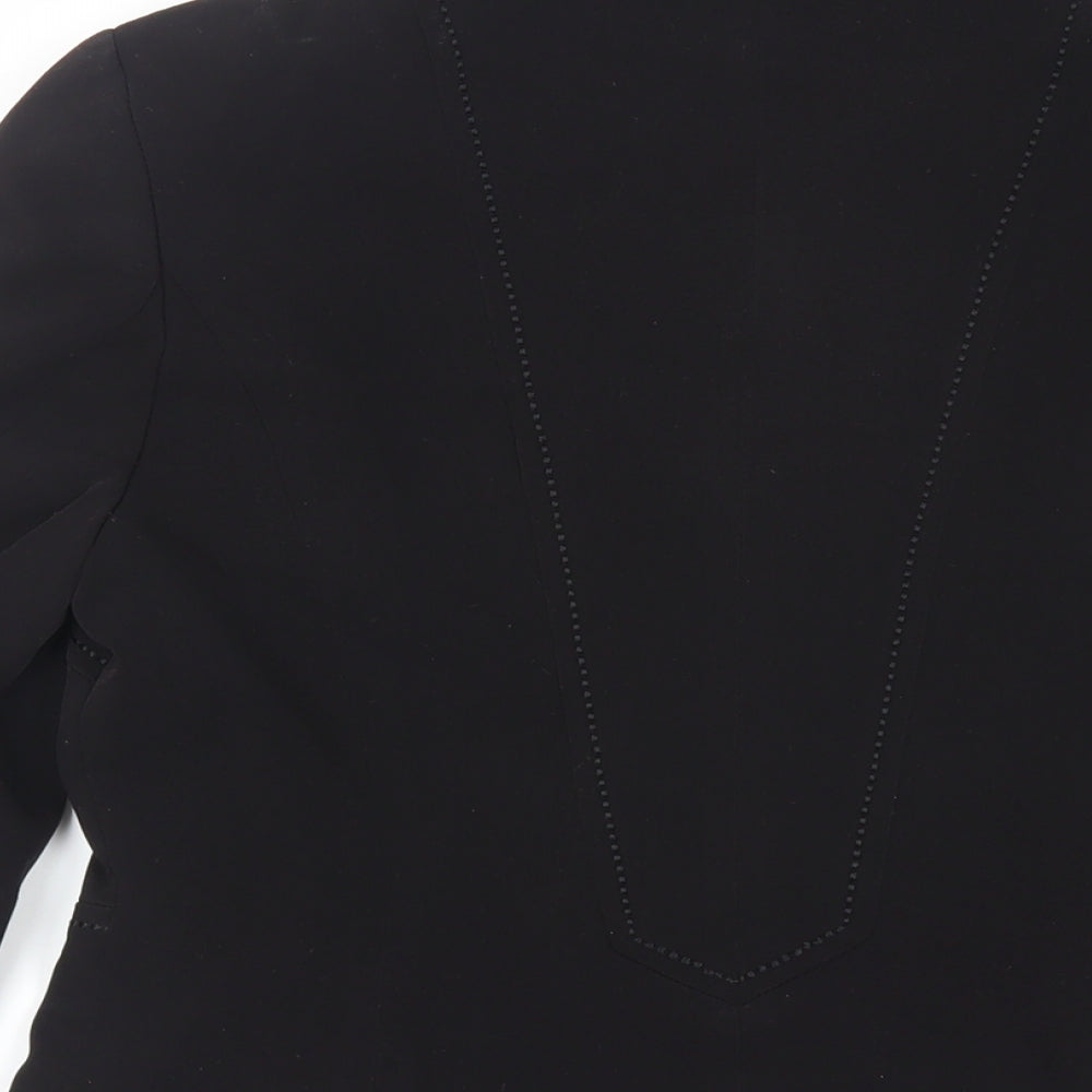 Marks and Spencer Womens Black Jacket Blazer Size 10 Button