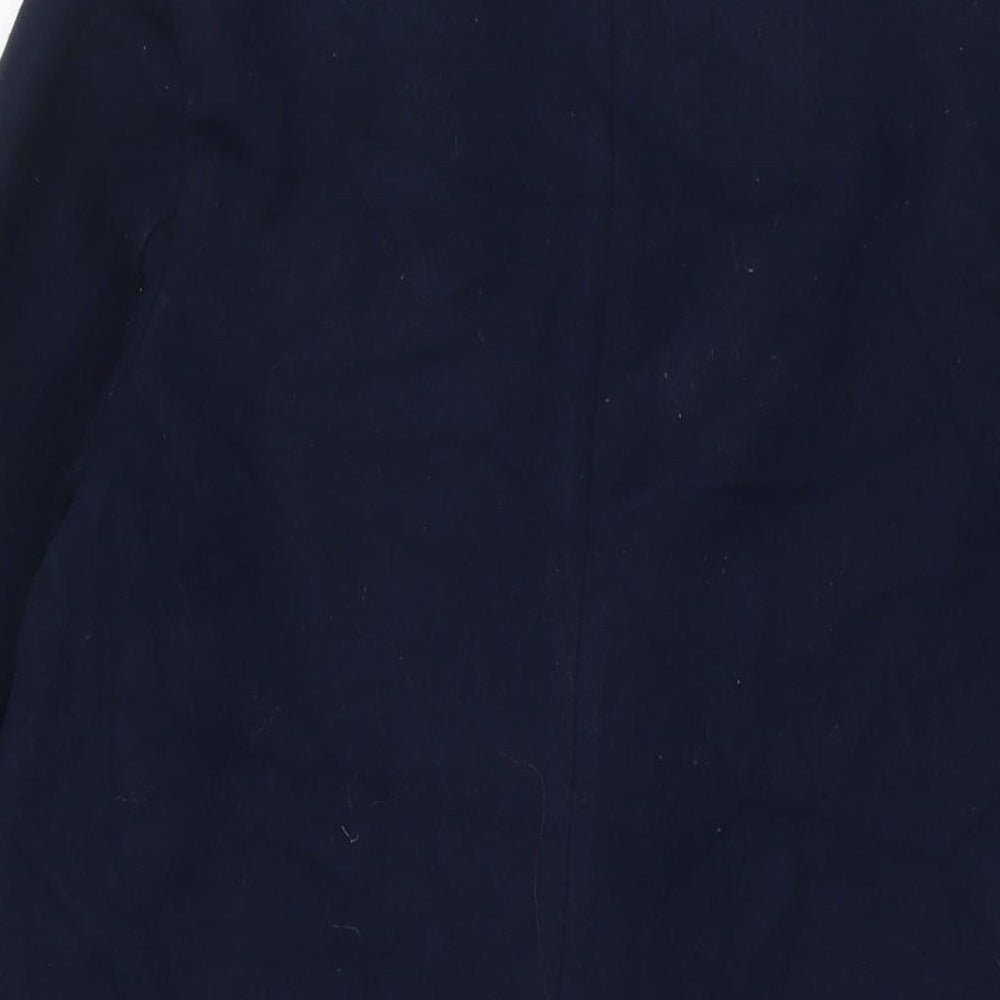 Marks and Spencer Womens Blue Overcoat Coat Size 10 Button
