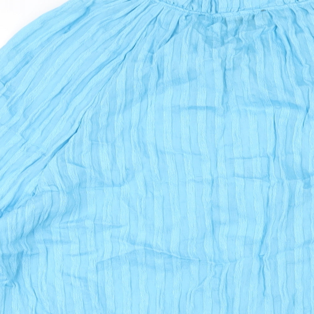 Mint Velvet Womens Blue Viscose Basic Blouse Size XL V-Neck