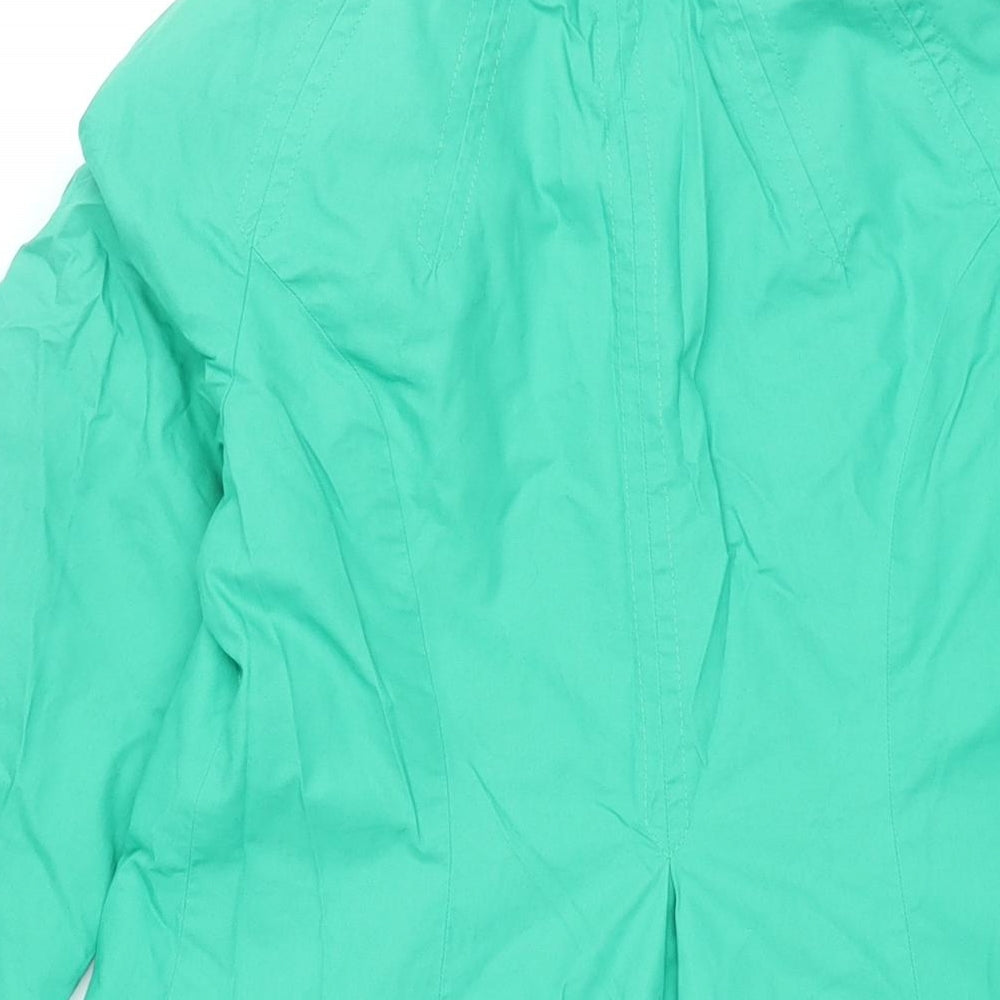 Marks and Spencer Womens Green Pea Coat Coat Size 10 Button