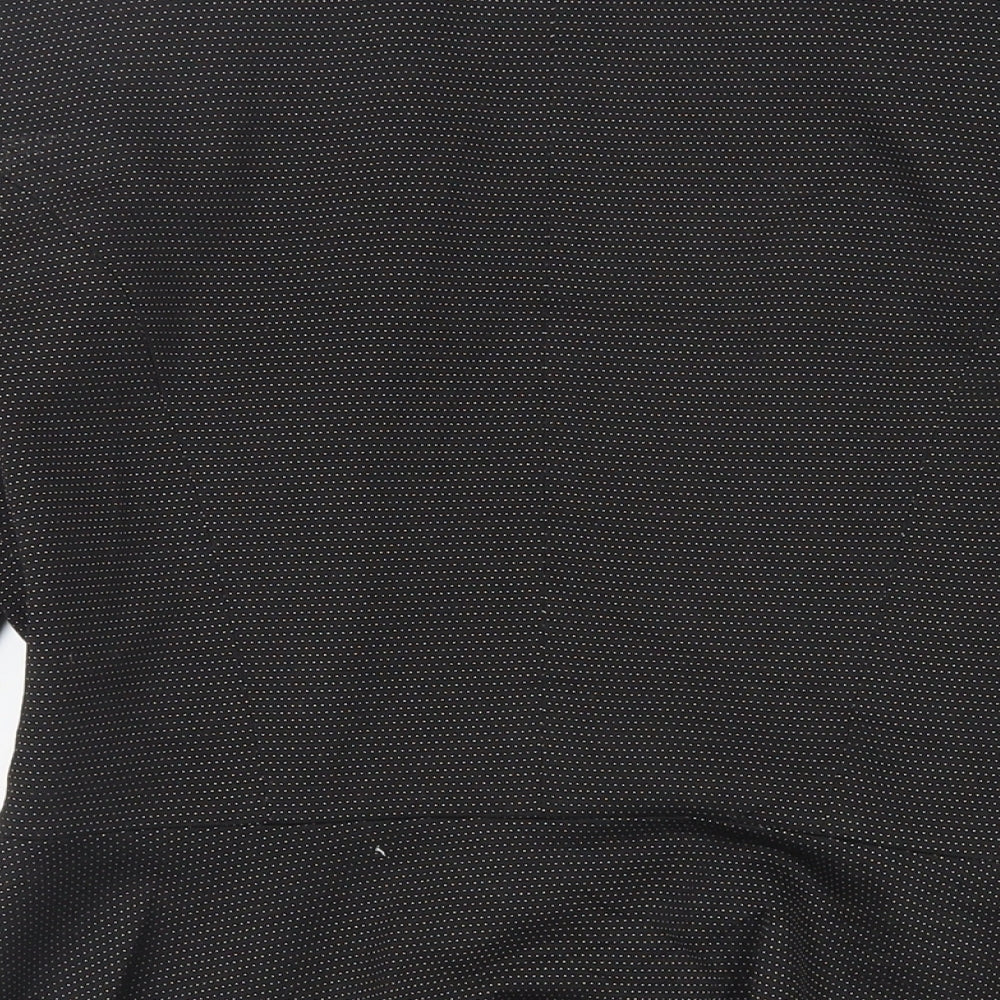 Linea Womens Black Polka Dot Jacket Blazer Size 10 Button