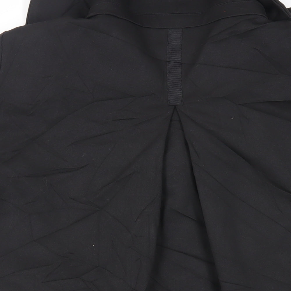 Marks and Spencer Womens Black Jacket Blazer Size 12 Snap - Neck Scarf