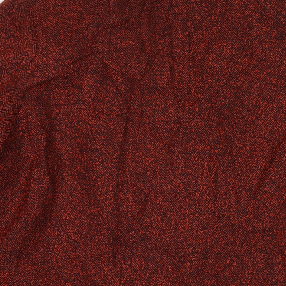 ELVI Womens Red Overcoat Jacket Size 18 Button