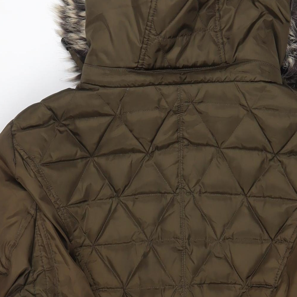 London Fog Womens Green Parka Coat Size L Zip