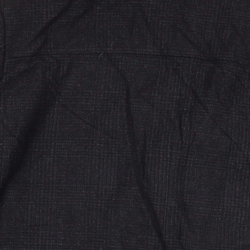 Marks and Spencer Mens Black Pea Coat Coat Size XL Button