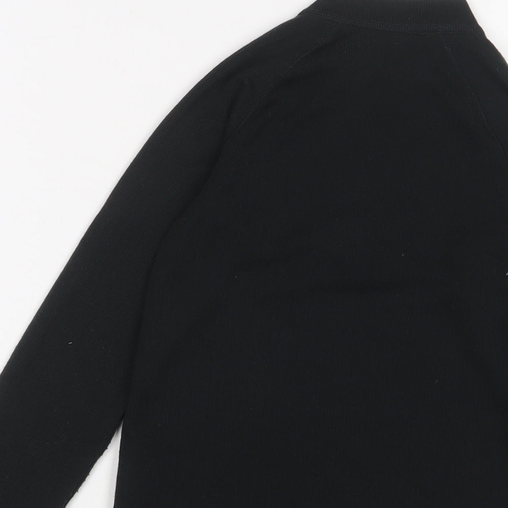 Trespass Boys Black Polyester Pullover Sweatshirt Size 7-8 Years Zip