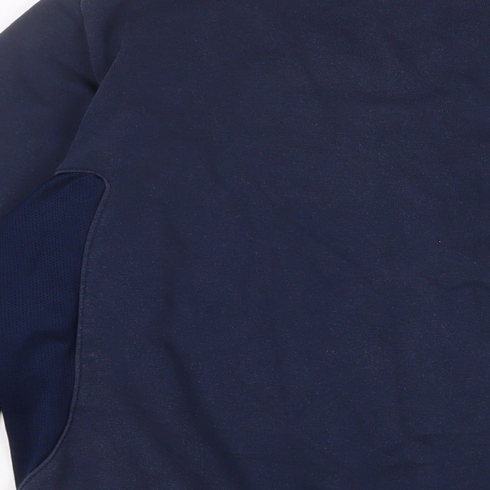 adidas Mens Blue Cotton Pullover Sweatshirt Size S