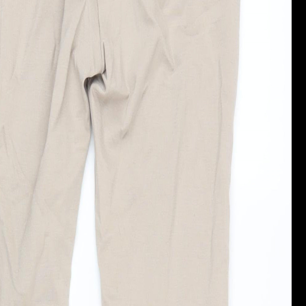 Lina Womens Beige Cotton Jegging Leggings Size L L24 in