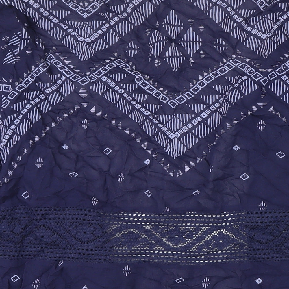 M&S Womens Blue Geometric Kimono Blazer Size 8
