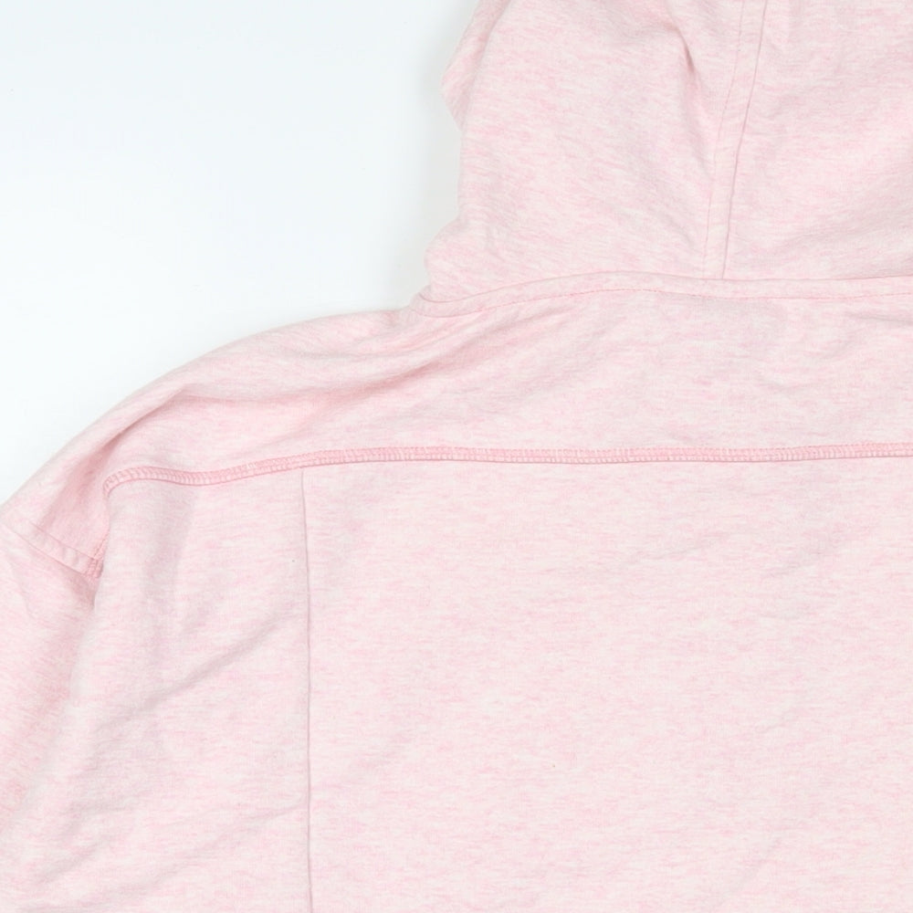 Oliver Bonas Womens Pink Cotton Pullover Hoodie Size 10 Pullover