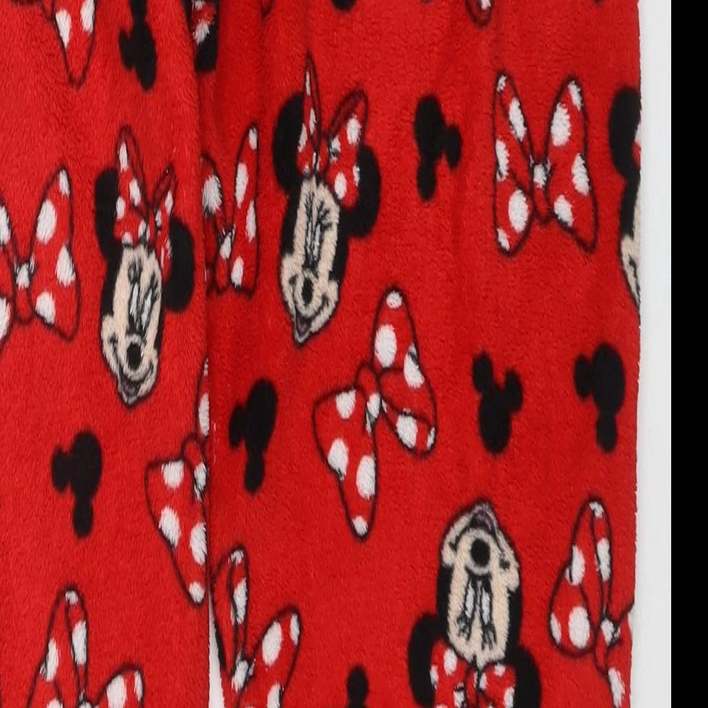 Minnie Mouse Womens Red Solid Polyester Capri Lounge Pants Size 6 - W-24', L-27' Logo