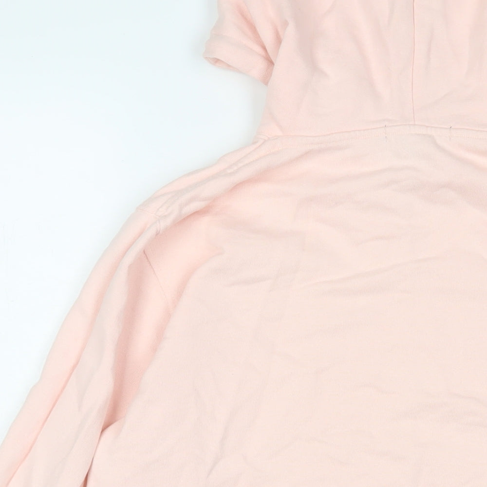 French Connection Womens Pink Cotton Pullover Hoodie Size S Pullover