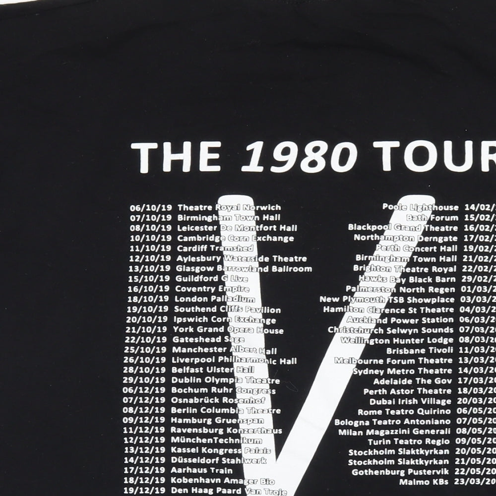 Midge Ure Mens Black Cotton T-Shirt Size XL Round Neck