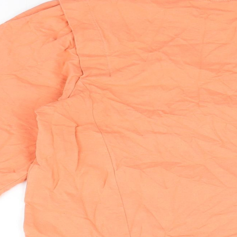 Oliver Bonas Womens Orange Cotton Pullover Sweatshirt Size 10 Pullover