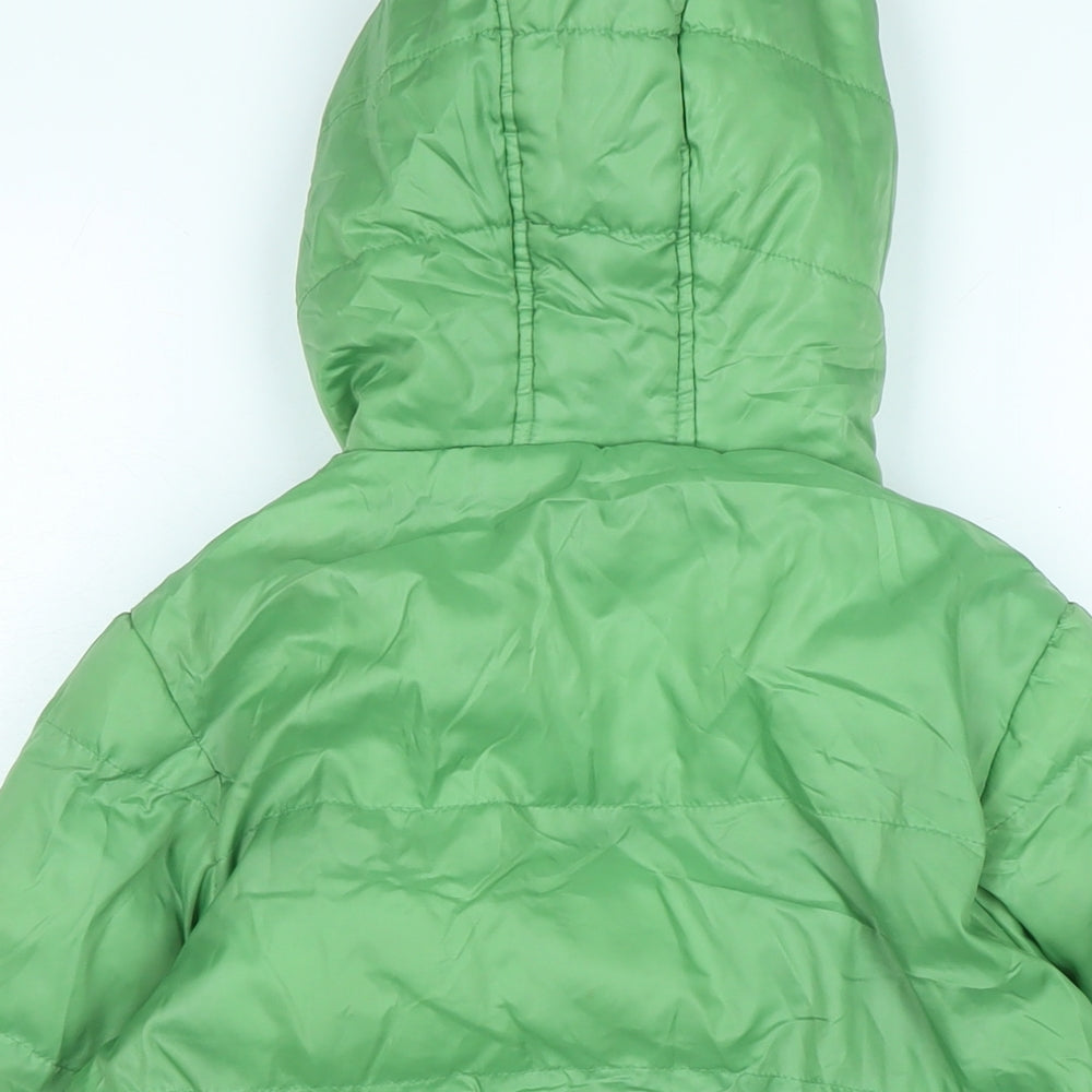 La radoute Boys Green Puffer Jacket Coat Size 6-7 Years Zip