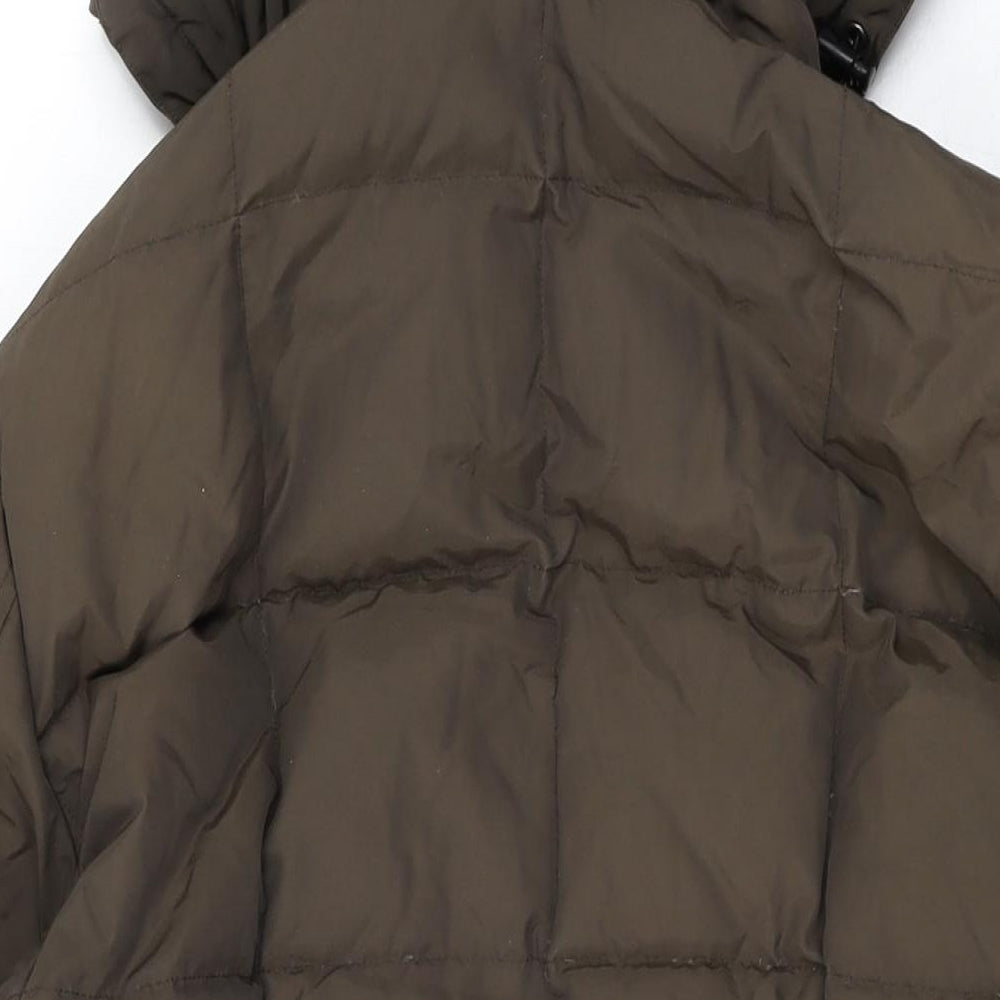 Woolrich Womens Green Overcoat Coat Size M Zip