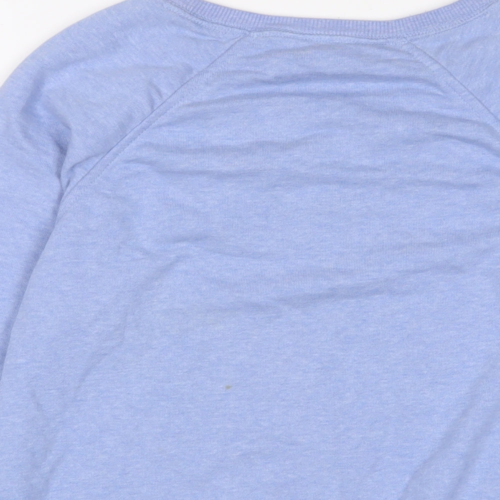 Marks and Spencer Womens Blue Cotton Pullover Sweatshirt Size 10 Pullover - Beaded