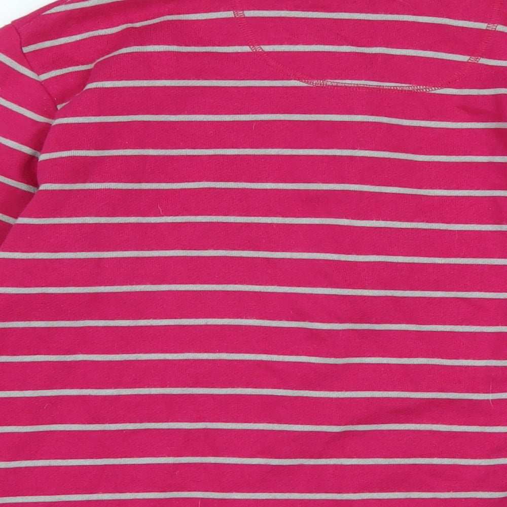 Marks and Spencer Womens Pink Cotton Pullover Sweatshirt Size 12 Zip