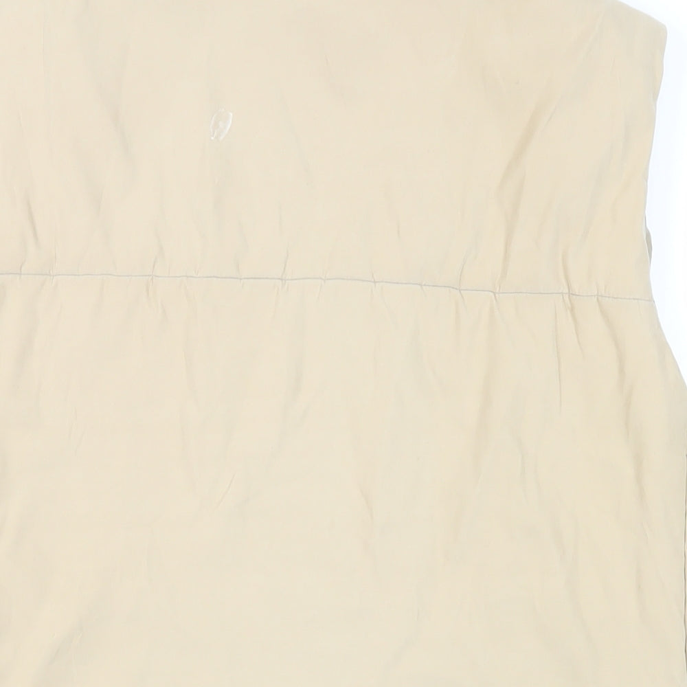 Dorothy Perkins Womens Beige Gilet Jacket Size 18 Zip