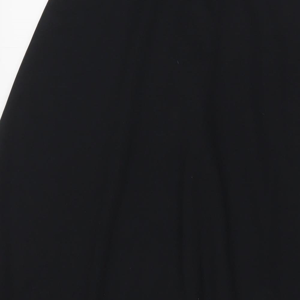 C&A Womens Black Polyester A-Line Skirt Size 23 in Button