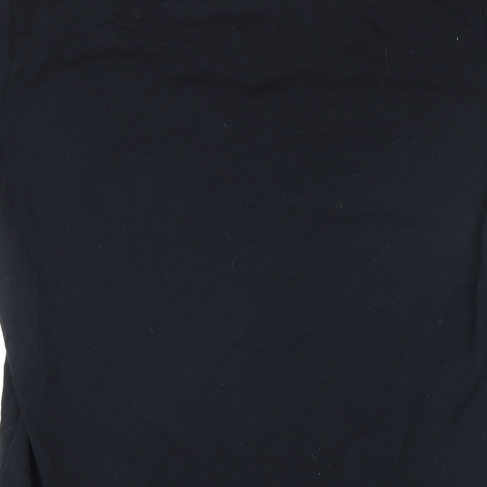 Teejays Womens Black Cotton Basic T-Shirt Size 2XL Sweetheart