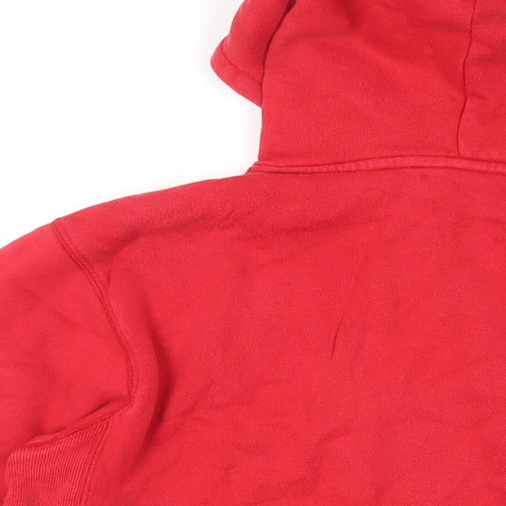 Gap Girls Red Cotton Pullover Hoodie Size L Pullover - Logo Pockets
