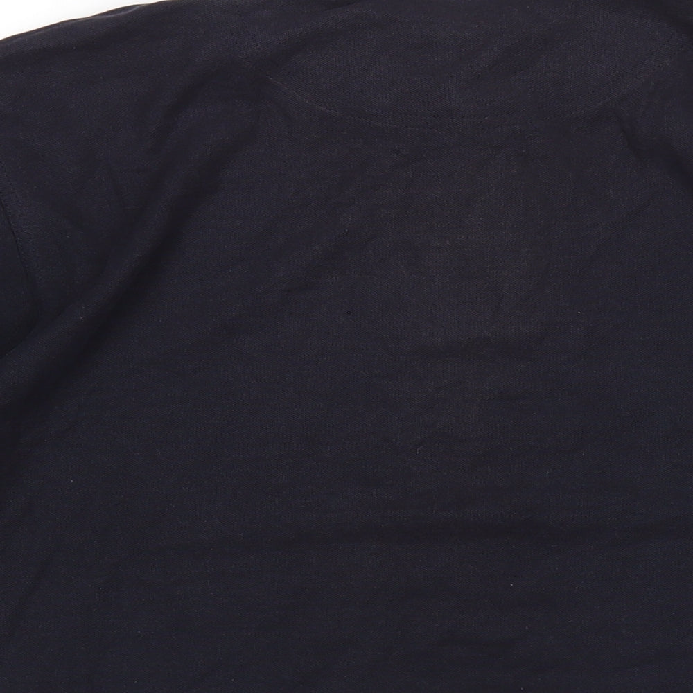 Absolute Apparel Mens Blue Cotton Polo Size M Collared Button