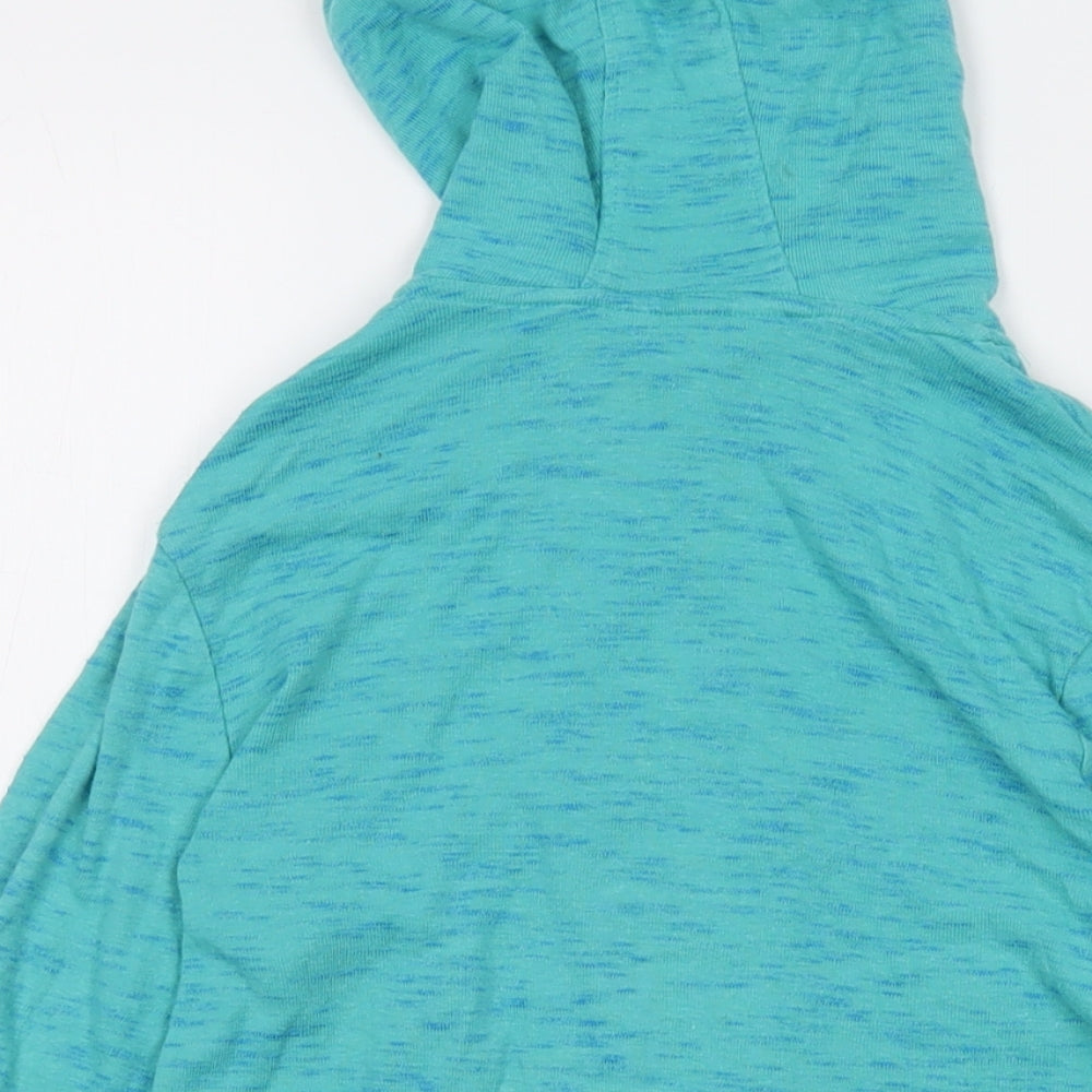 Mountain Warehouse Girls Green Cotton Full Zip Hoodie Size 9-10 Years Zip