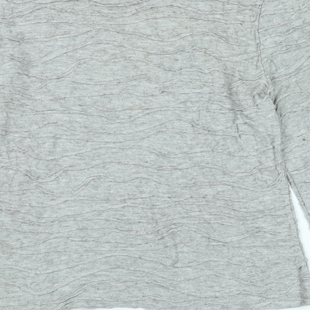 Phase Eight Womens Grey Viscose Jersey T-Shirt Size 10 Boat Neck
