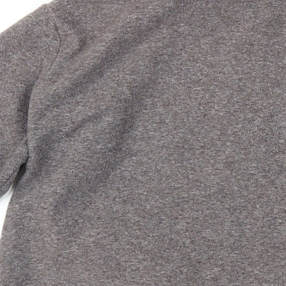 Marks and Spencer Womens Grey Jacket Size 12 Zip - Zipped Pockets