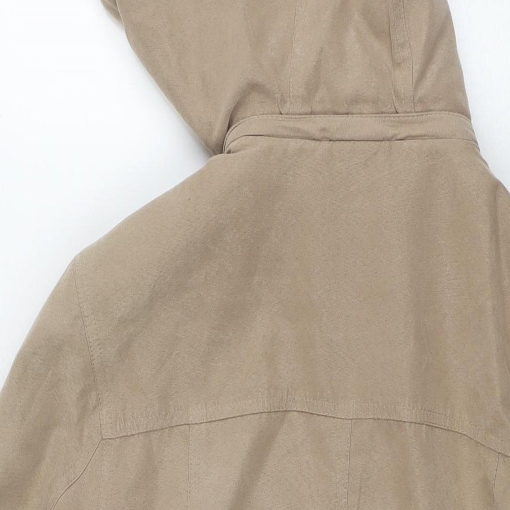 Debenhams Womens Brown Parka Jacket Size 12 Zip