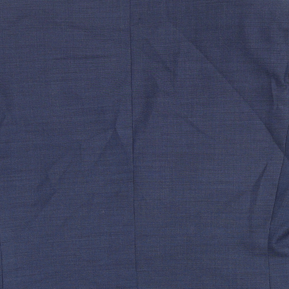 M&S Mens Blue Wool Jacket Blazer Size 36 Regular