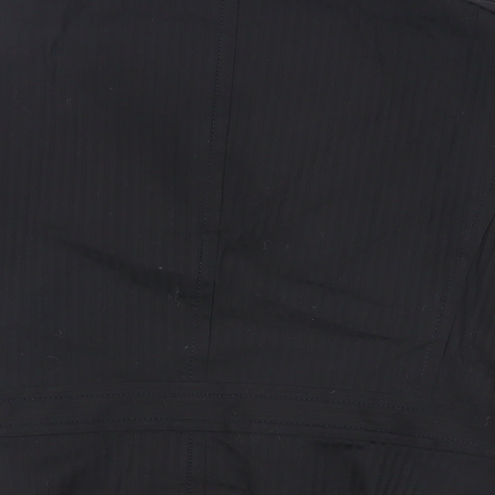 Marks and Spencer Womens Black Striped Jacket Blazer Size 16 Button