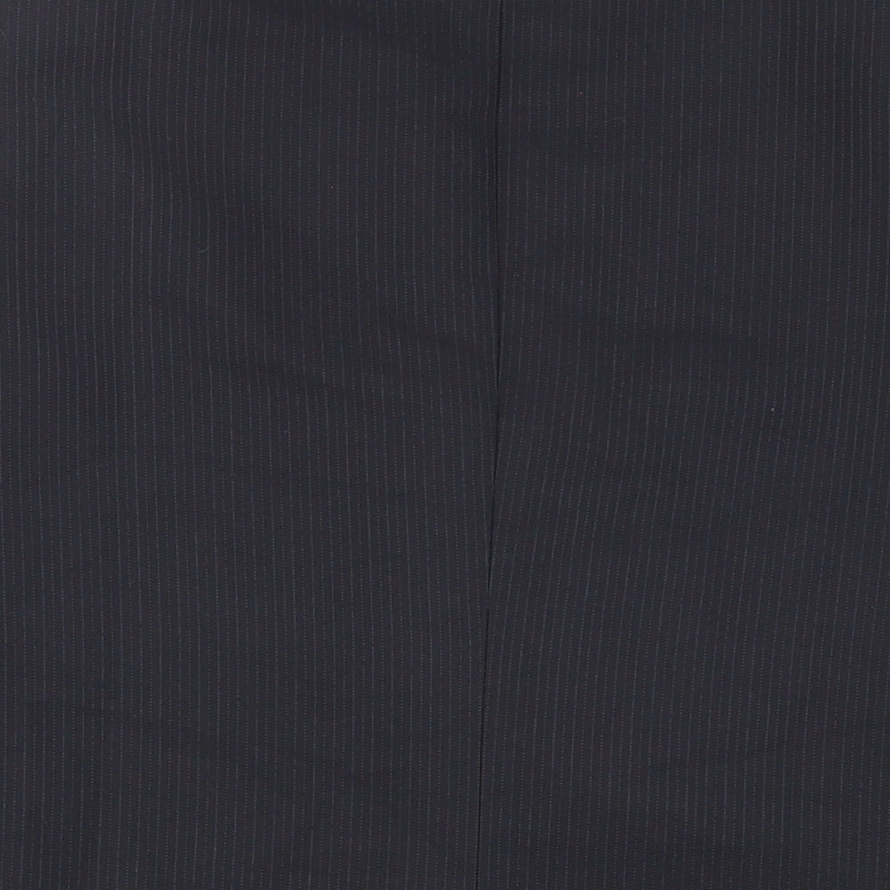 Marks and Spencer Mens Blue Striped Polyester Jacket Suit Jacket Size 40 Regular