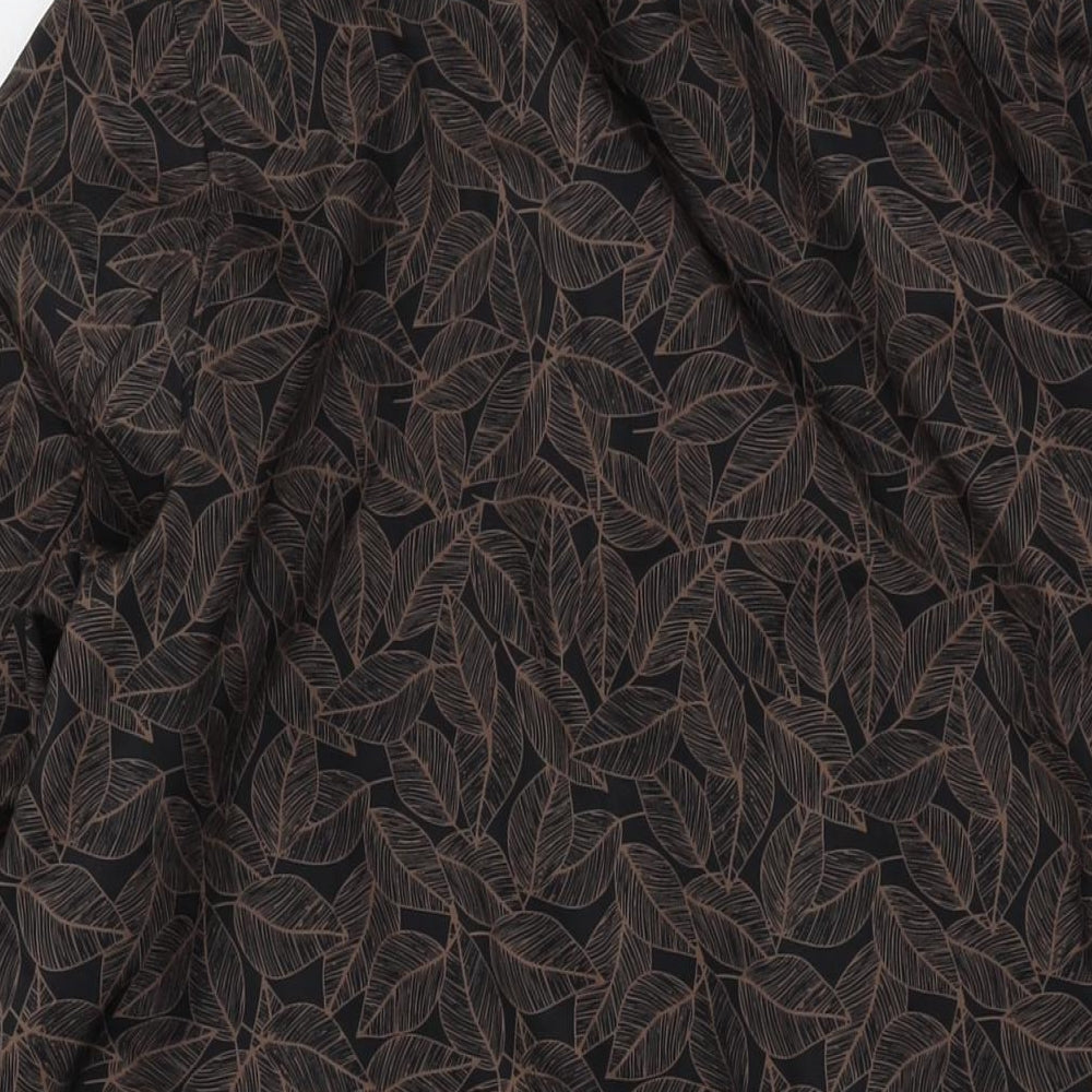 TIGI Womens Brown Geometric Jacket Size 18 Zip