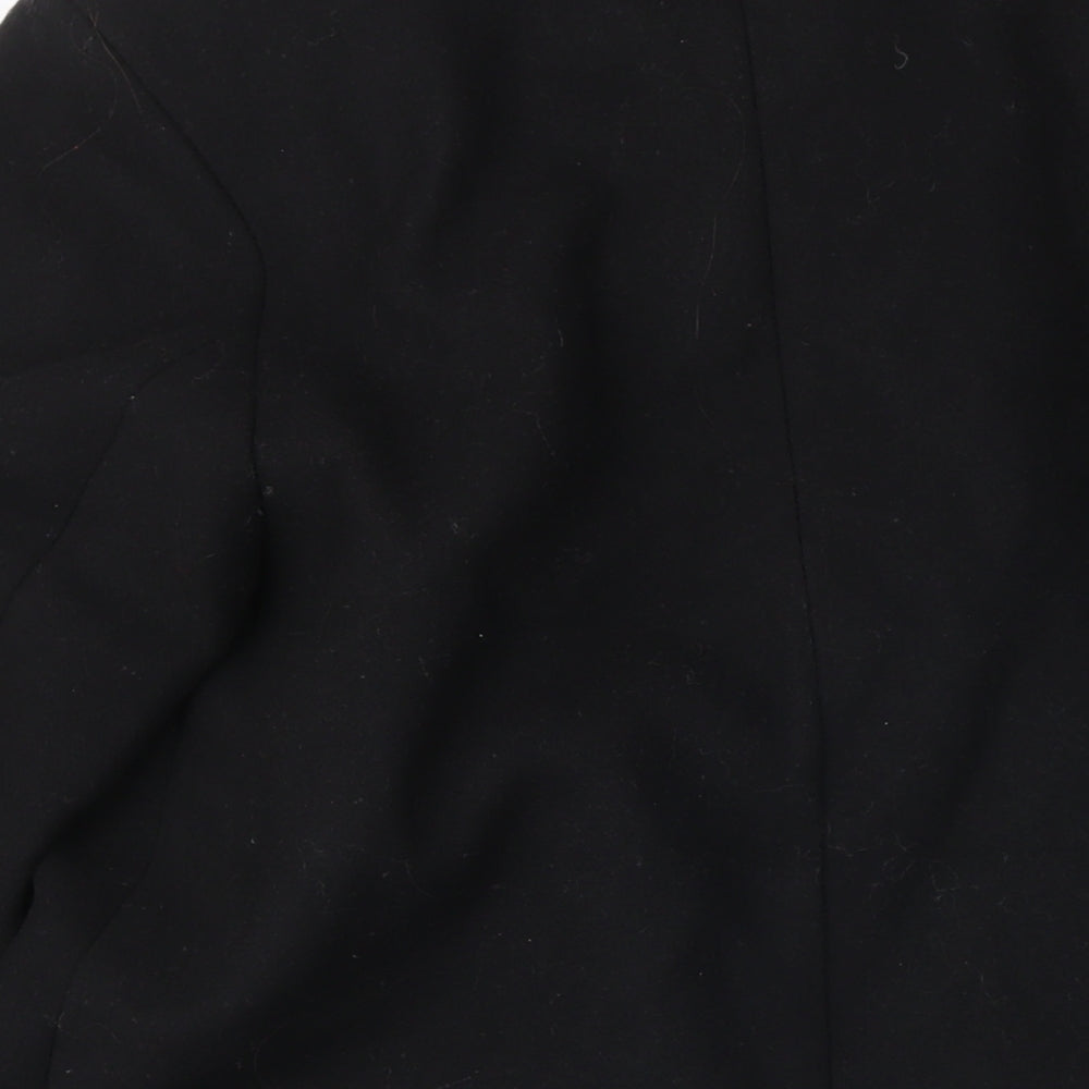 H&M Womens Black Herringbone Jacket Coat Size S Button