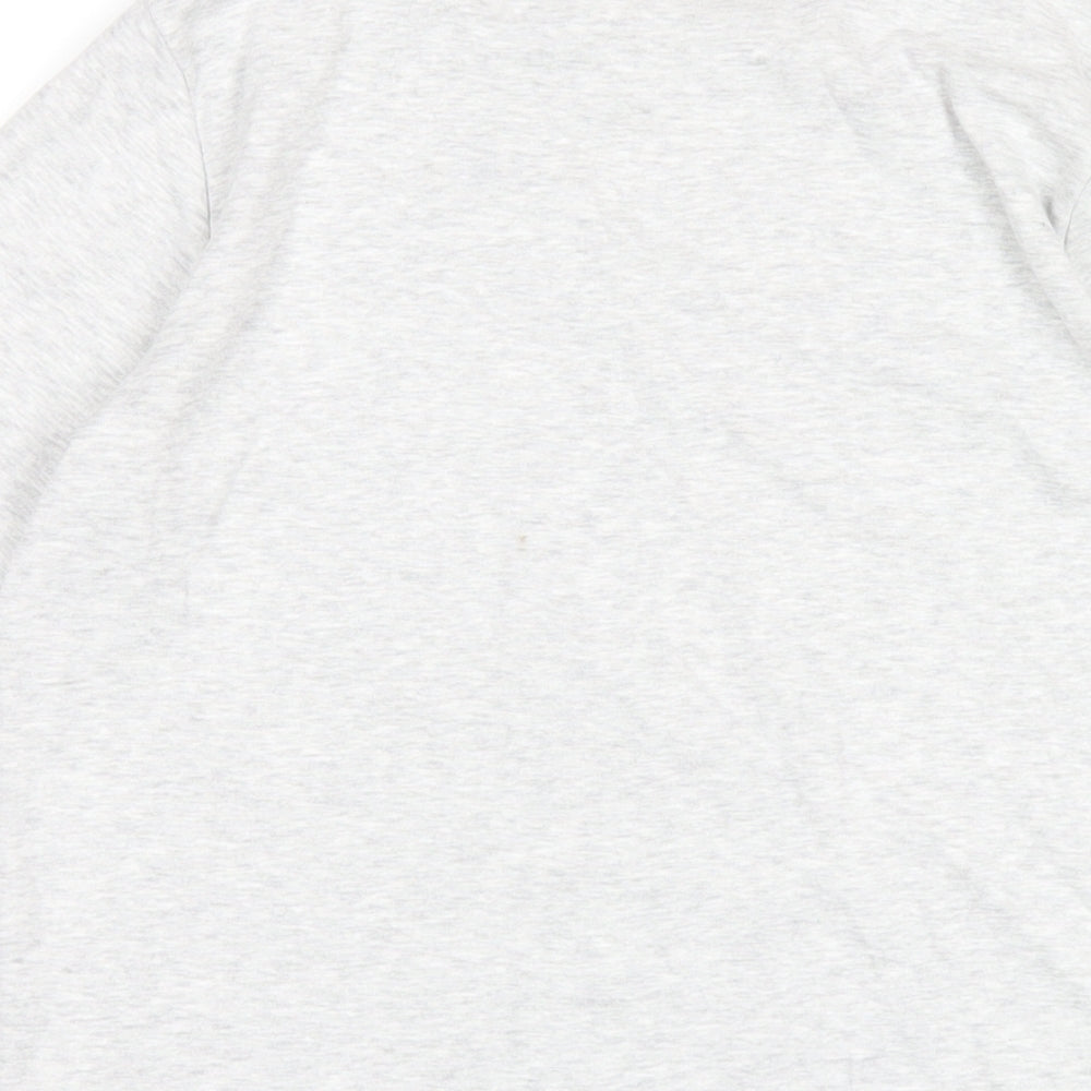 Marks and Spencer Womens Grey Cotton Basic T-Shirt Size 12 Round Neck