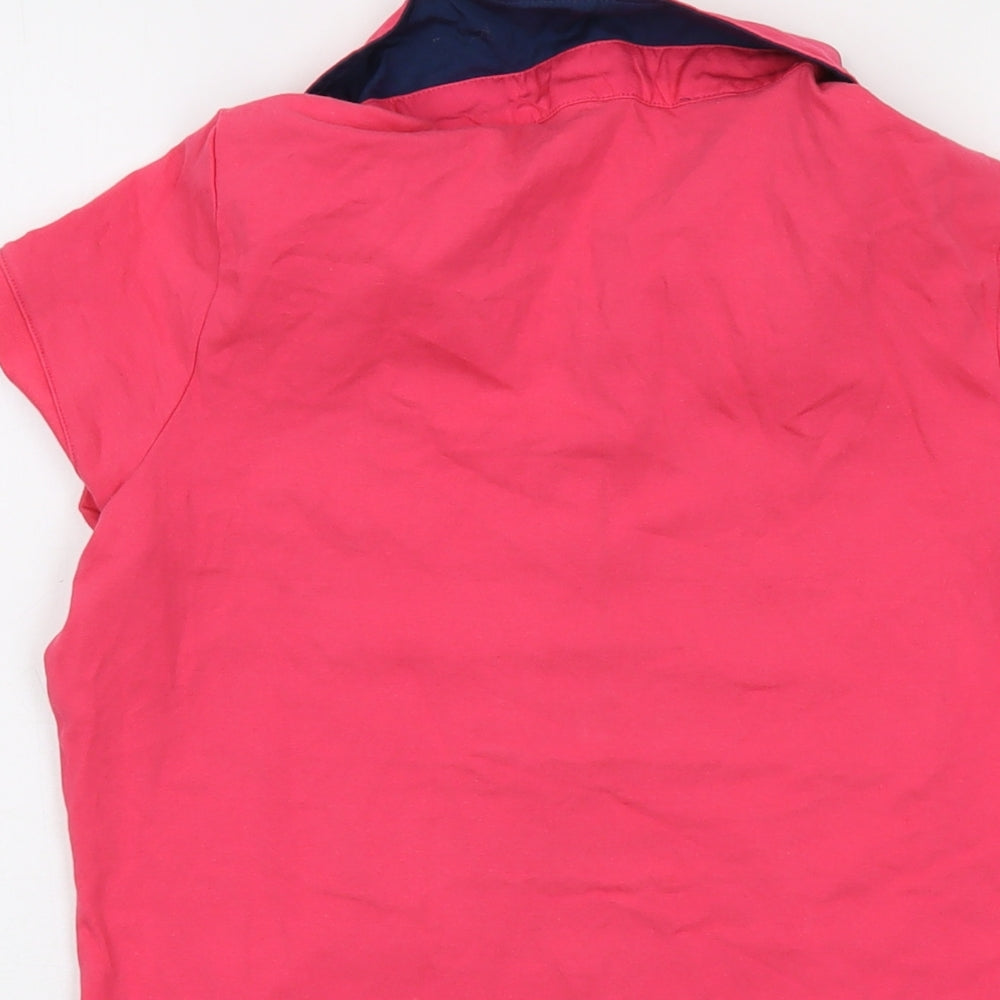 Tribord Womens Pink Cotton Basic Polo Size XS Collared
