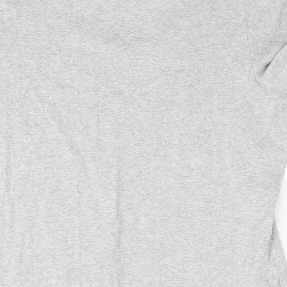 Marks and Spencer Womens Grey Cotton Basic T-Shirt Size 18 Round Neck