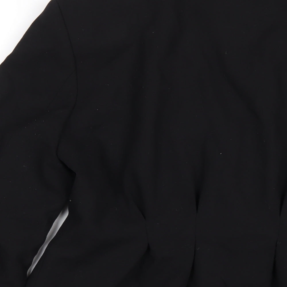 H&M Womens Black Polyester Jacket Blazer Size 14