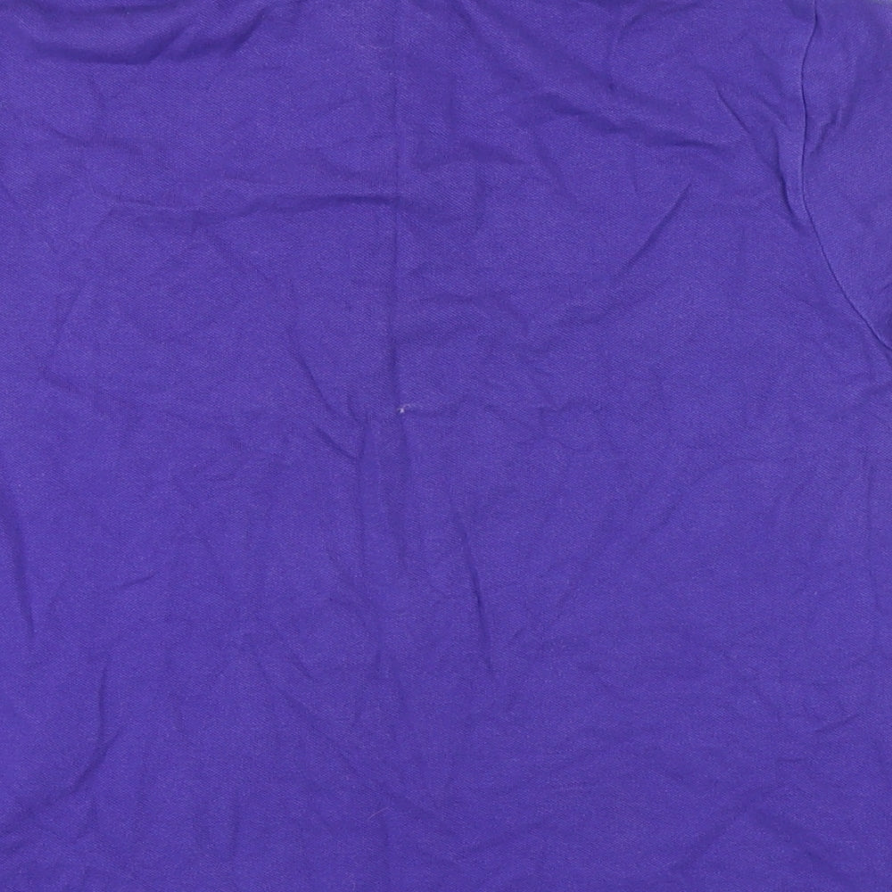 BHS Womens Purple Cotton Basic Polo Size 14 Collared