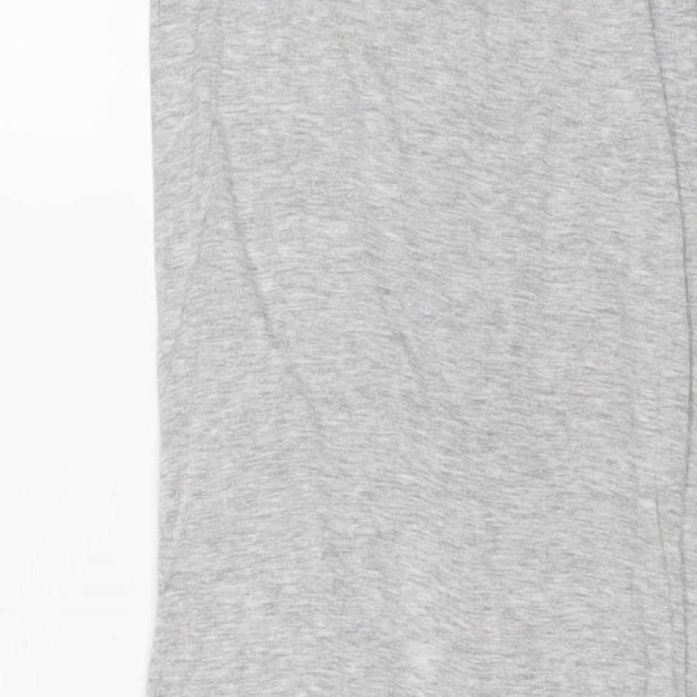 Zara Womens Grey Viscose Tunic T-Shirt Size S Crew Neck