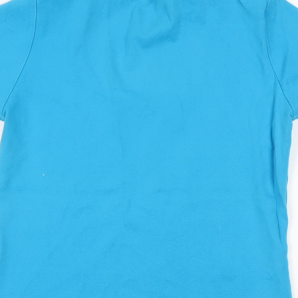 Dorothy Perkins Womens Blue Cotton Basic T-Shirt Size 10 Round Neck