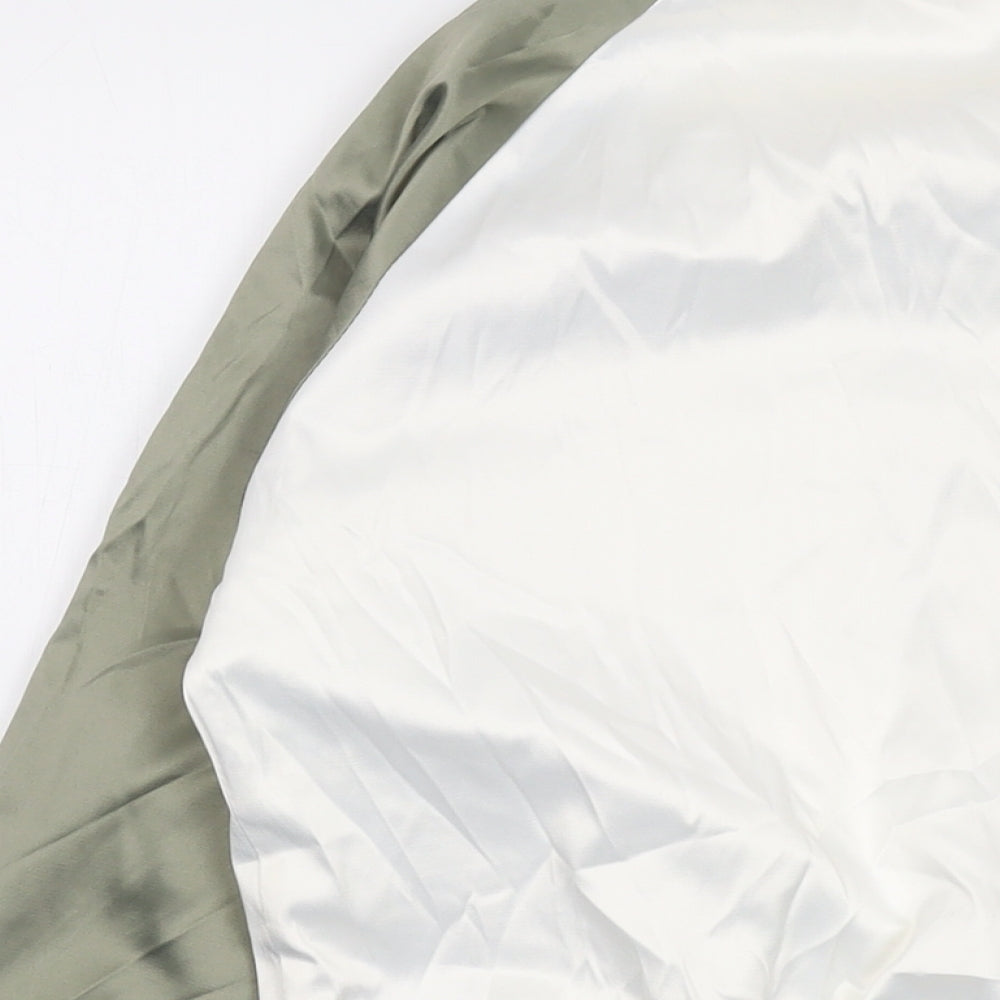 Ashley Womens White Bomber Jacket Jacket Size S Zip