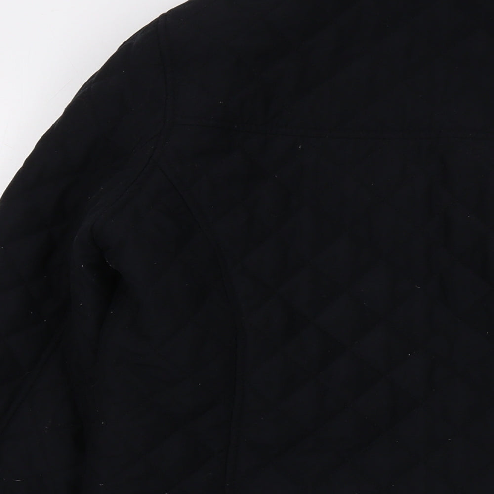 Classic Womens Black Jacket Size 10 Snap