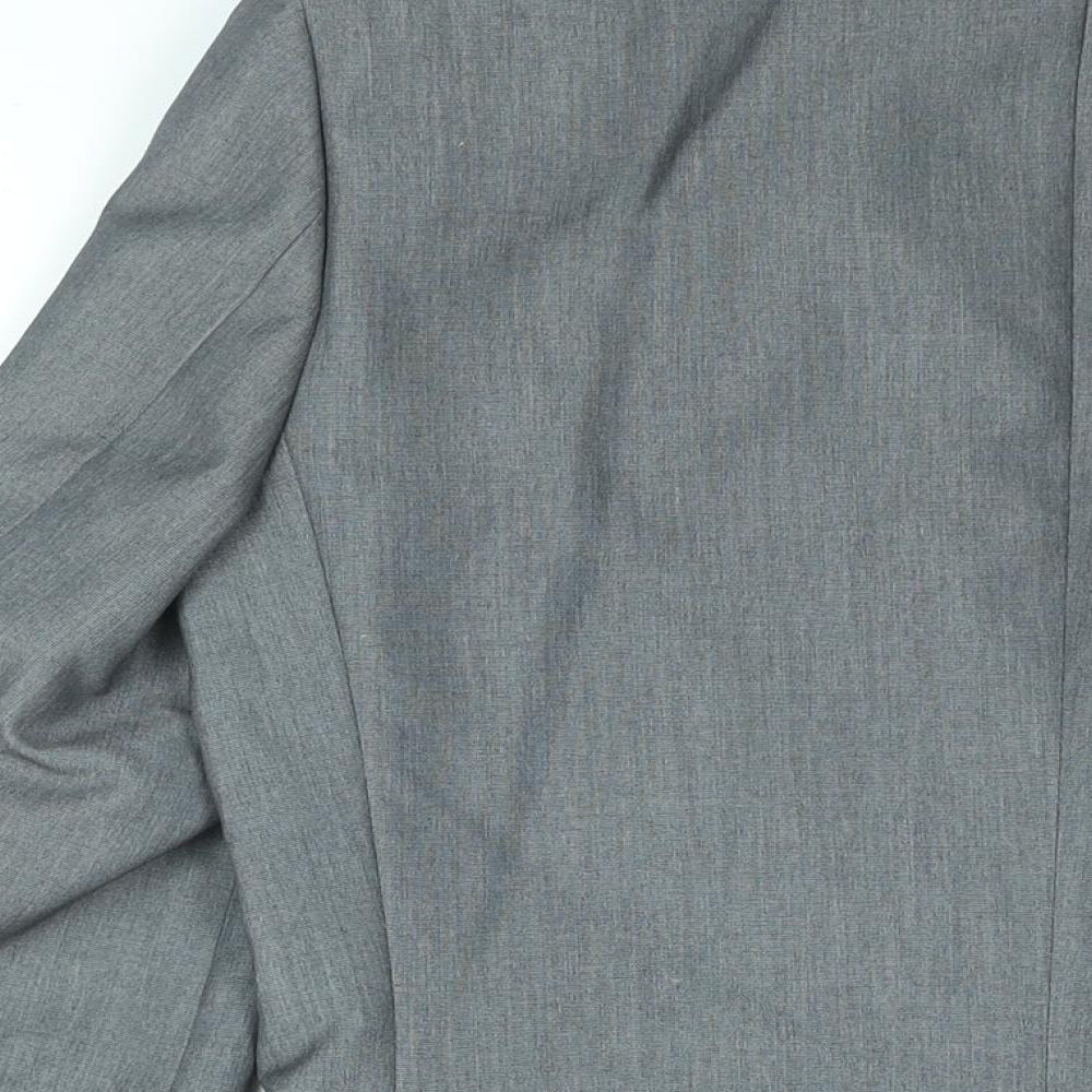 NEXT Mens Grey Polyester Jacket Suit Jacket Size 38 Regular