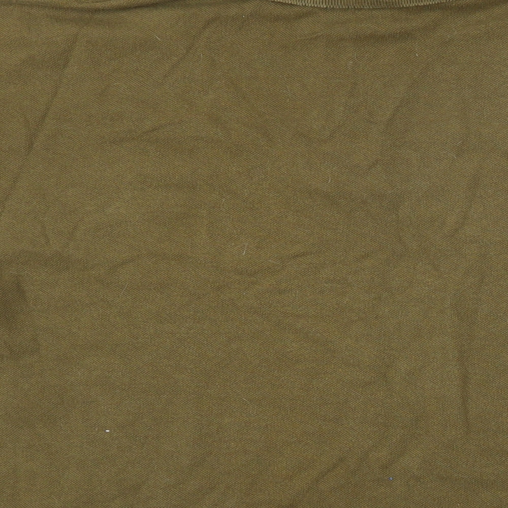 Kangol Mens Green 100% Cotton Polo Size L Collared Button