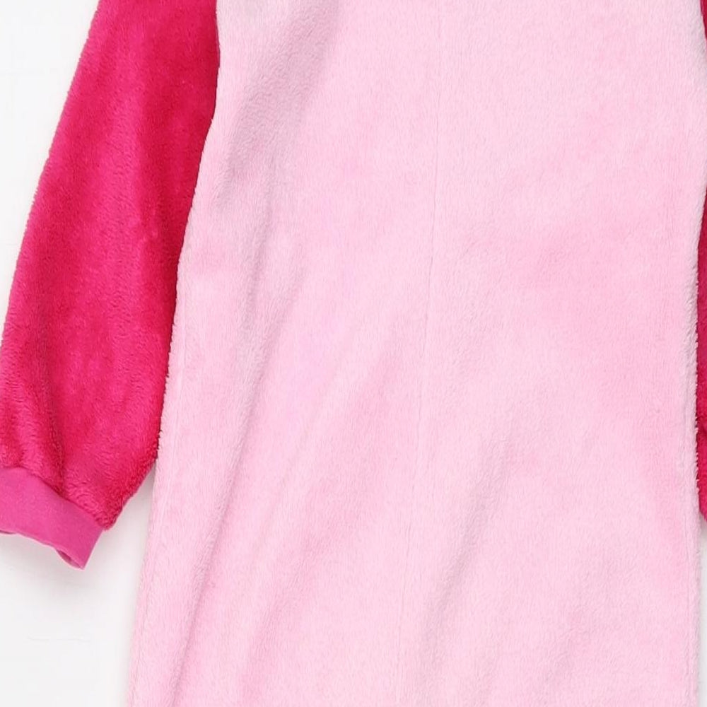 Peppa Pig Girls Pink Geometric Polyester Kimono Robe & Gown Set Size 4-5 Years Zip