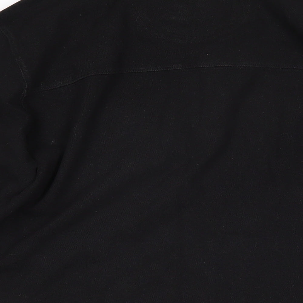 The £26M Project Mens Black Cotton Polo Size M Collared Button