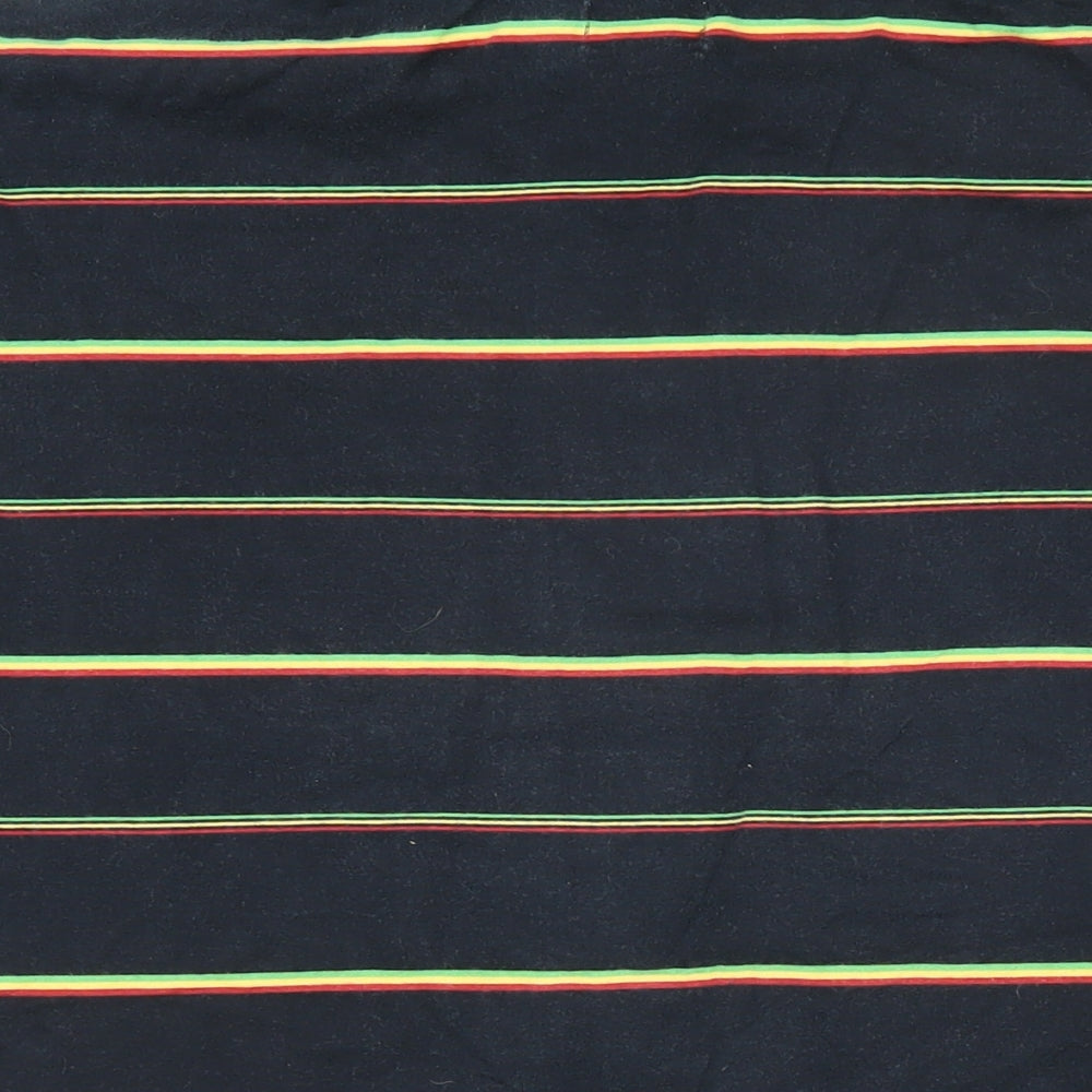 Ipath Mens Multicoloured Striped 100% Cotton Polo Size L Collared Button